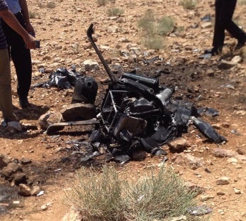 الطائرة التي سقطت جنوب شرق المفرق اردنية