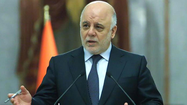 A handout picture released by the Iraq Prime Minister's Press Office on January 31, 2017, shows Iraqi Prime Minister Haidar al-Abadi (C) speaking during an official meeting in the capital Baghdad. President Donald Trump's travel ban that prevents Iraqis from entering the United States punishes people who are "fighting terrorism," Prime Minister Haider al-Abadi said. / AFP PHOTO / IRAQI PRIME MINISTER'S PRESS OFFICE AND AFP PHOTO / Handout / RESTRICTED TO EDITORIAL USE - MANDATORY CREDIT "AFP PHOTO / IRAQI PRIME MINISTER'S PRESS OFFICE" - NO MARKETING NO ADVERTISING CAMPAIGNS - DISTRIBUTED AS A SERVICE TO CLIENTS / The erroneous mention[s] appearing in the metadata of this photo by HANDOUT has been modified in AFP systems in the following manner: [HANDOUT] instead of [SABAH ARAR]. Please immediately remove the erroneous mention[s] from all your online services and delete it (them) from your servers. If you have been authorized by AFP to distribute it (them) to third parties, please ensure that the same actions are carried out by them. Failure to promptly comply with these instructions will entail liability on your part for any continued or post notification usage. Therefore we thank you very much for all your attention and prompt action. We are sorry for the inconvenience this notification may cause and remain at your disposal for any further information you may require.