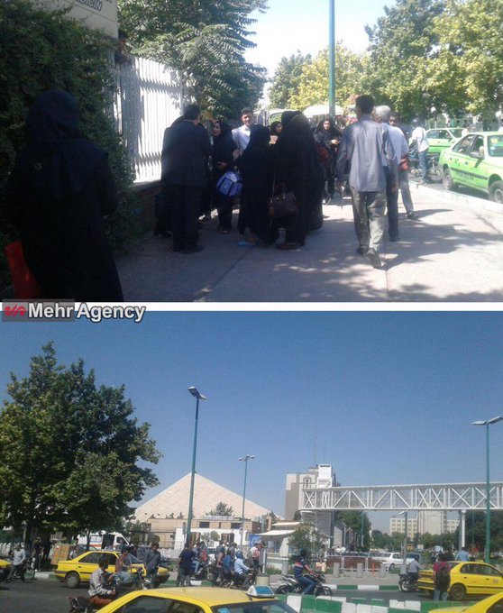 طهران : قتلى وجرحى في اطلاق النار عند البرلمان ومرقد الخميني