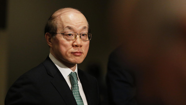 China's Ambassador to the UN Liu Jieyi exits following the Security Council meeting on North Korea's latest ballistic missile launch, February 13, 2017 at United Nations headquarters in New York. UN Secretary-General Antonio Guterres on Monday strongly condemned North Korea's latest ballistic missile launch, describing it as a "further troubling violation" of UN resolutions. / AFP PHOTO / EDUARDO MUNOZ ALVAREZ