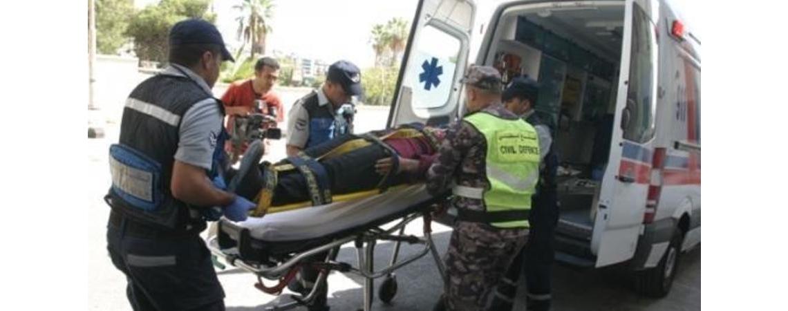إصابة (5) أشخاص اثر حادث تدهور قرب سفارة السعودية بعمان