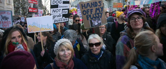 Hundreds of thousands joined the Women's March, January 21st, 2017 in London. The march was part of a global respons to the inaurguration of President Donald Trump. (photo by Kristian Buus/In Pictures via Getty Images)