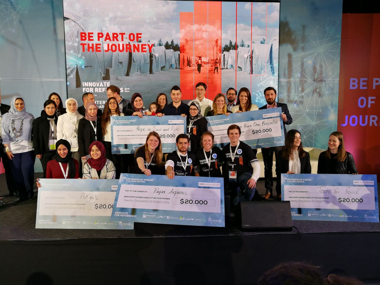 إعلان أسماء الفائزين في مسابقة “ابتكر من أجل اللاجئين” خلال حفل توزيع جوائز المسابقة