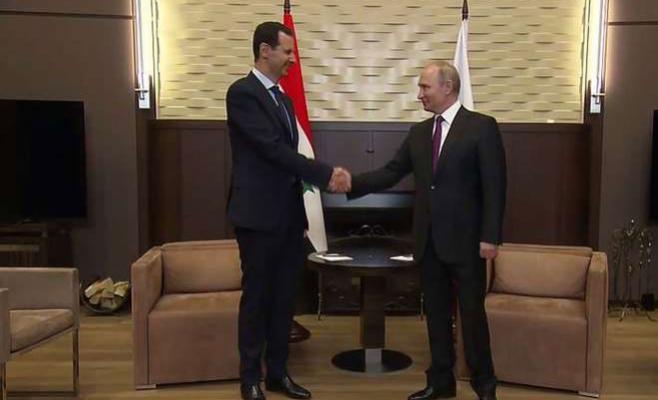 الأسد يؤكد لـ بوتين استعداده لبدء عملية التسوية السياسية