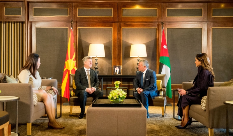 الملك والرئيس المقدوني يبحثان فرص توسيع التعاون بين البلدين