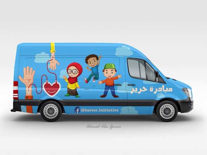 الفريق فريحات يهدي مبادرة حرير حافلة اسعاف لدعم اطفال مرضى السرطان