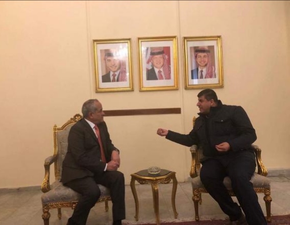 السعود يلتقي السفير الاردني في مصر لتسير قافلة