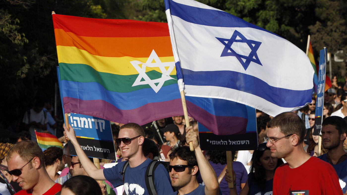 Israel is now marketing itself internationally as welcoming to the gay community. Participants in the annual gay pride parade in Jerusalem are shown here on July 29, 2010.