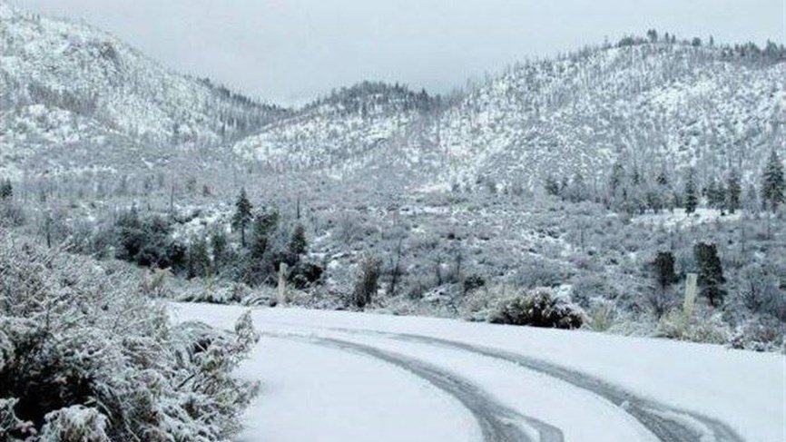 بالفيديو ,,ثلوج على مرتفعات لبنان