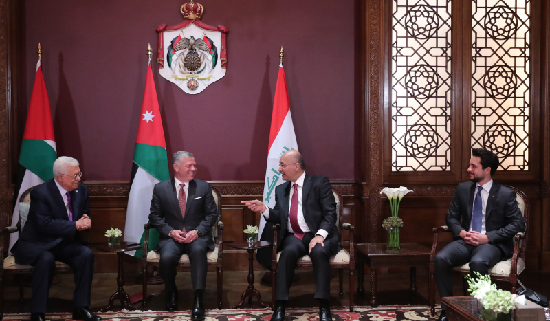 بسمان يحتض اجتماعا ثلاثيا بين الملك والرئيس العراقي والرئيس الفلسطيني