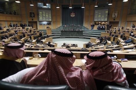 AMMAN, JORDAN- DECEMBER 01: Jordan's Prime Minister Awn Khasawneh won a comfortable vote of confidence for his government from parliament on Thursday December 01, 2011, in Amman, Jordan, following a four-day debate on his policies.The vote was 89-25, with three abstentions and two MPs absent from the 120-seat lower house of parliament. (Photo by Salah Malkawi/ Getty Images)