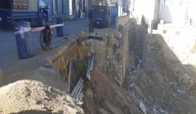 الطفيلة: انهيارات متكررة بشارع يتوسط المدينة والحل مؤجل منذ سنوات