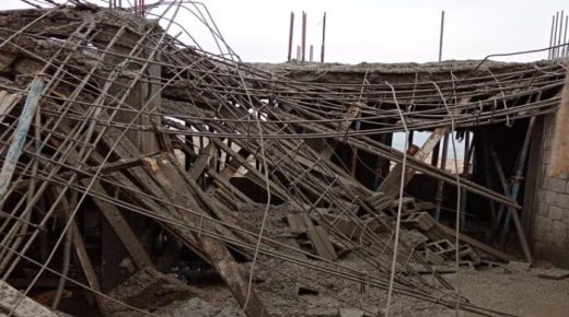 جرش : انهيار سقف منزل حديث الانشاء بمنطقة ساكب