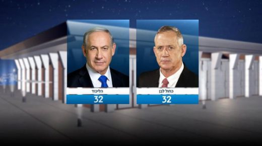 النتائج شبه النهائية للانتخابات الإسرائيلية تظهر عدم قدرة أي معسكر على تشكيل حكومة
