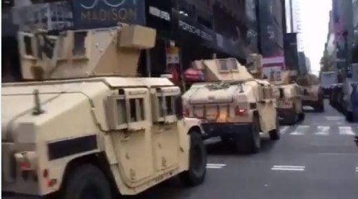 بالفيديو .. الجيش الأمريكي ينزل الى الشوارع لمواجهة تداعيات كورونا