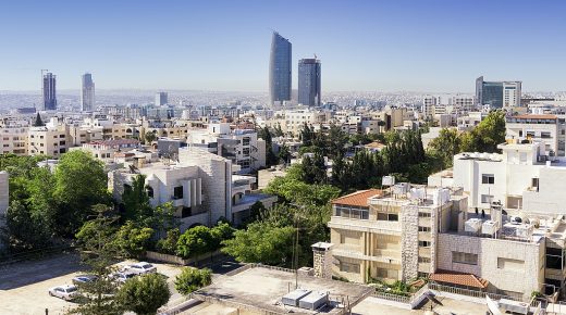 General Amman city skyline view, in Jordan