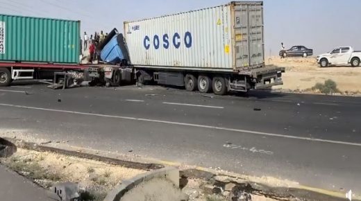 عاجل .. حادث تصادم جديد على الصحراوي اليوم ..فيديو
