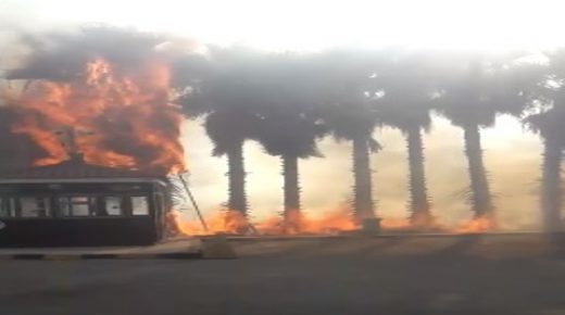 حريق بالمنطقة الحرفية بأثار جرش .. فيديو