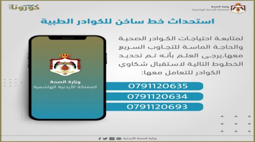 استحداث خط ساخن للكوادر الطبية