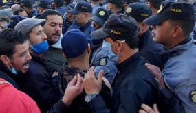 في ذكرى اغتال بلعيد.. احتجاجات غاضبة بالعاصمة التونسية