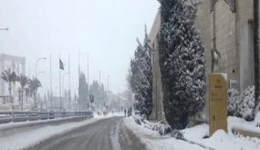 الأردن : ثلوج فوق مرتفعات 900 متر الأربعاء والخميس