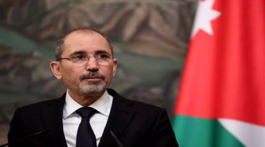 Jordanian Foreign Minister Ayman Safadi attends a news conference with his Russian counterpart Sergei Lavrov following their talks in Moscow, Russia February 19, 2020. REUTERS/Evgenia Novozhenina