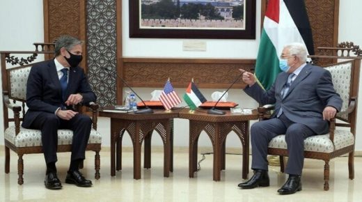الرئيس الفلسطيني يستقبل وزير الخارجية الأميركي برام الله