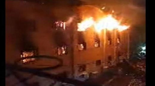 مصر : اندلاع حريق فى كنيسة مارمينا