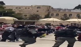 اول مواجهات في الاقصى بعد سريان وقف إطلاق النار