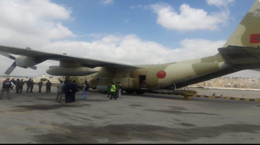 طائرتا مساعدات مغربية للشعب الفلسطيني تصلان إلى عمان