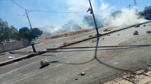 الأمن يتعامل مع اعمال شغب واطلاق نار في ناعور .. فيديو