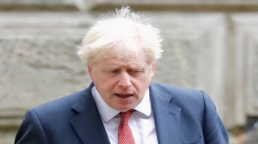 Britain's Prime Minister Boris Johnson leaves the Foreign, Commonwealth and Development Office (FCDO) in central London on September 3, 2020 where Senior Advisor to the US President, Jared Kushner was meeting with Britain's Foreign Secretary Dominic Raab. (Photo by Tolga AKMEN / AFP)