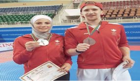 تقدم للاعبي منتخب التايكواندو الشرباتي والصادق في التصنيف الدولي