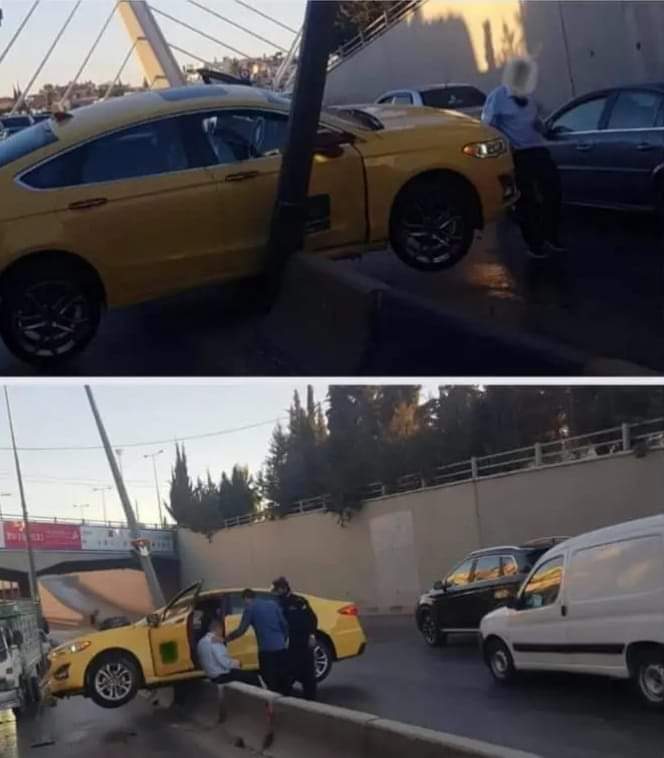 تدهور مركبة أعلى جسر عبدون يتسبب بأزمة خانقة