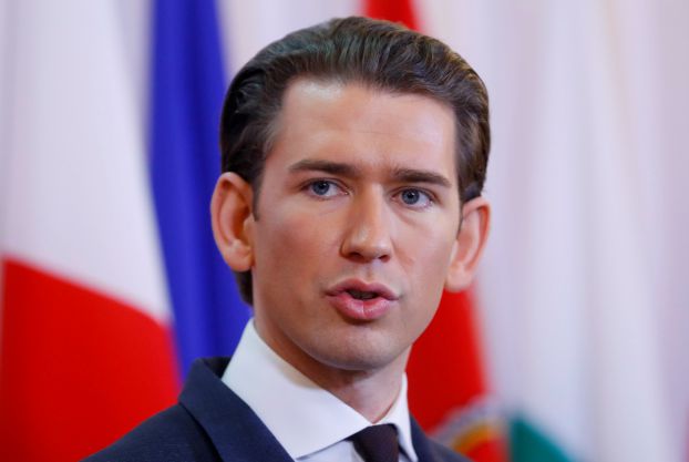 Austrian Chancellor Sebastian Kurz attends a news conference after a cabinet meeting in Vienna, Austria, December 19, 2017. REUTERS/Leonhard Foeger