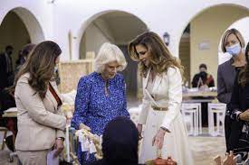 Queen Rania, Duchess of Cornwall visit family, child centre