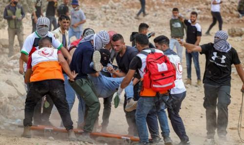 نابلس : استشهاد فلسطيني واصابة العشرات برصاص الاحتلال